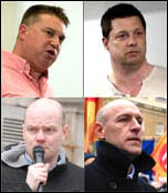 TUSC candidates Alex Gordon, Joe Simpson, Steve Hedley, Ian Leahair. Pics Paul Mattsson