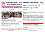 London Elections launch Rally, Wednesday 21 March