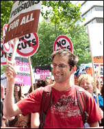 30 June demonstration in London on the pensions strike day. Picture by Paul Mattsson