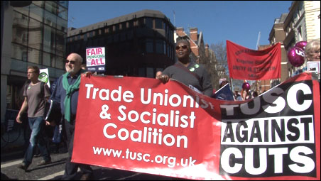 TUSC on 28 March 2012 NUT / UCU London demonstration