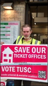 Len Rowlands, RMT picket, Whitechapel station